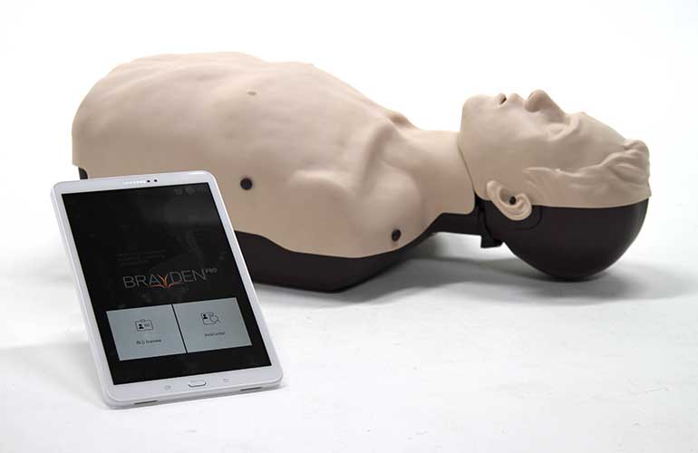 Reanimationspuppe Brayden Pro LED rot